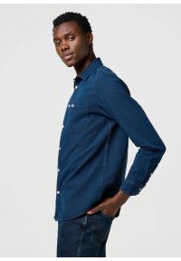 Wrangler - MESKA KOSZULA JEANSOWA WRANGLER 1 PKT SHIRT BLUE OXIDE 112371548. Materiał: jeans #4