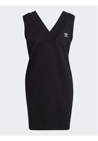 Adidas - adidas Sukienka dzianinowa adicolor Classics HM2134 Czarny Relaxed Fit. Kolor: czarny. Materiał: bawełna, dzianina