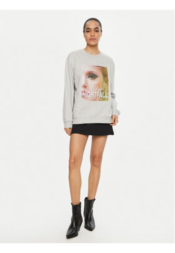 Hugo - HUGO Bluza Classic 50534260 Szary Oversize. Kolor: szary. Materiał: bawełna