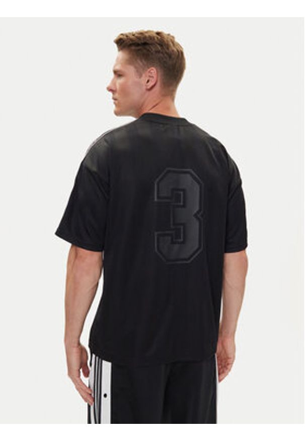 Adidas - adidas T-Shirt 90s Stripe JX3068 Czarny Regular Fit. Kolor: czarny. Materiał: syntetyk