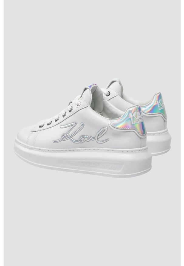 Karl Lagerfeld - KARL LAGERFELD Białe sneakersy damskie KAPRI Signia Lace Lthr, Rozmiar 41. Kolor: biały