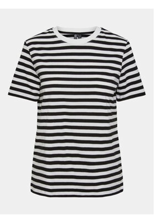 Pieces T-Shirt Ria 17146339 Czarny Regular Fit. Kolor: czarny. Materiał: bawełna