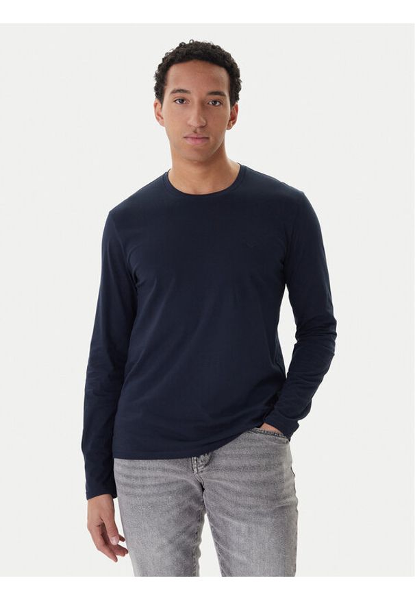 Emporio Armani Underwear Longsleeve EM000382 AF14210 MB433 Granatowy Regular Fit. Kolor: niebieski. Materiał: bawełna. Długość rękawa: długi rękaw