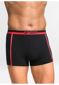 bonprix - Bokserki o dopasowanym kroju z bawełną (3 pary). Kolor: czarny. Materiał: bawełna #1