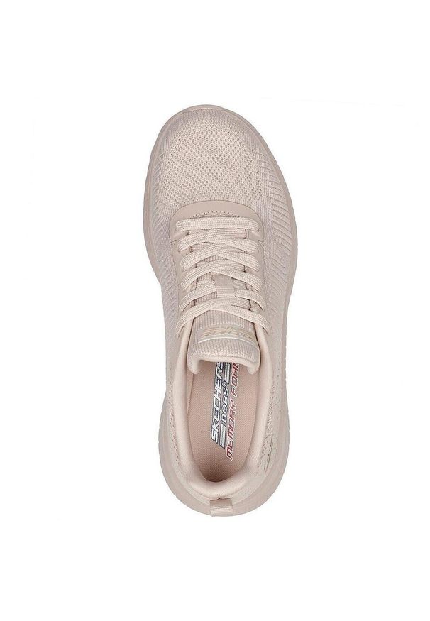 skechers - Buty do chodzenia damskie Skechers Bobs Squad Chaos. Zapięcie: sznurówki. Kolor: beżowy. Materiał: materiał, syntetyk. Szerokość cholewki: normalna. Model: Skechers Sport. Sport: turystyka piesza