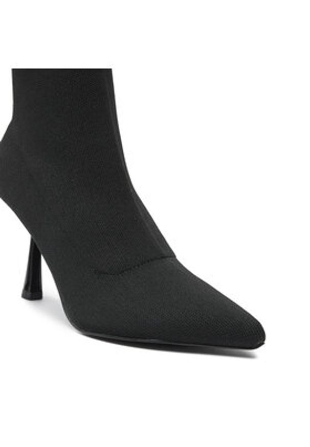 DKNY Botki Sansa K2490325 Czarny. Kolor: czarny. Materiał: materiał