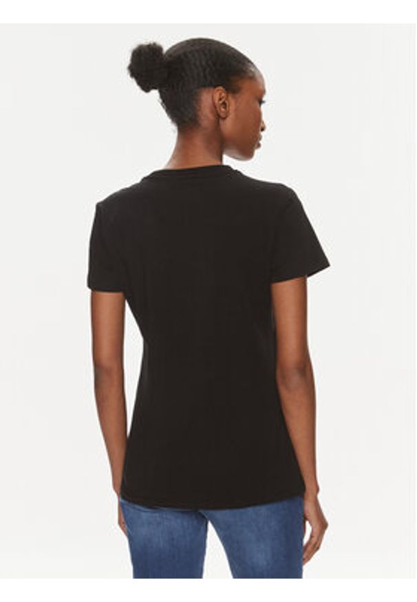 Fracomina T-Shirt FR24ST3004J401N5 Czarny Regular Fit. Kolor: czarny. Materiał: bawełna