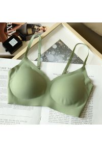 Intica - Biustonosz piankowy bez fiszbin z regulowanymi ramiączkami Anastassiya. Kolor: zielony. Materiał: materiał