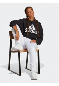 Adidas - adidas Bluza Essentials Big Logo Oversized French Terry Hoodie HR4934 Czarny Loose Fit. Kolor: czarny. Materiał: bawełna #4