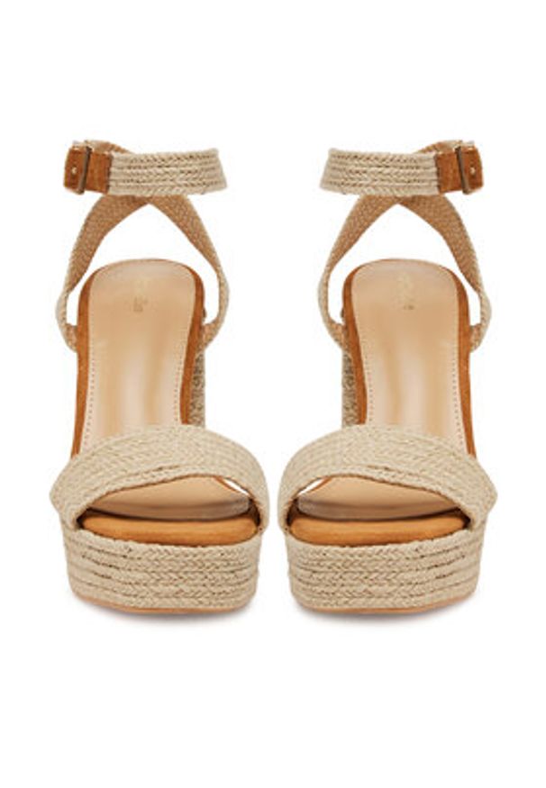 DeeZee Espadryle KL-F20074-36 Beżowy. Kolor: beżowy. Materiał: materiał
