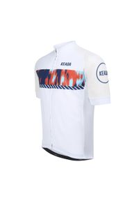 KEADA SPORTS - Męska koszulka rowerowa z krótkim rękawem – Signal Three. Kolor: biały. Długość rękawa: krótki rękaw. Długość: krótkie. Sport: kolarstwo