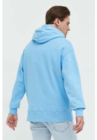 Tommy Jeans bluza bawełniana męska kolor niebieski z kapturem z aplikacją. Typ kołnierza: kaptur. Kolor: niebieski. Materiał: bawełna. Wzór: aplikacja #3