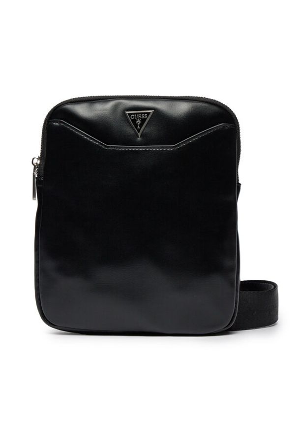Guess Saszetka HMMECA P4223 Czarny. Kolor: czarny. Materiał: skóra