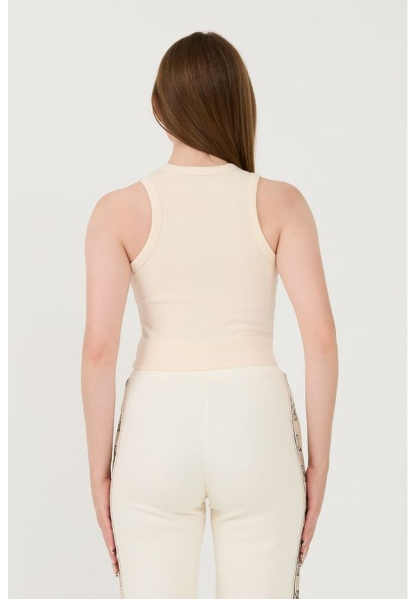 Guess - GUESS Beżowy top Edie Tank. Kolor: beżowy