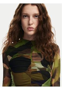 Desigual Sukienka codzienna Camouflage Lacroix 24WWVK36 Zielony Slim Fit. Okazja: na co dzień. Kolor: zielony. Materiał: syntetyk. Typ sukienki: proste. Styl: casual