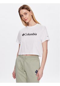 columbia - Columbia T-Shirt North Casades 1930051 Biały Cropped Fit. Kolor: biały. Materiał: bawełna #1