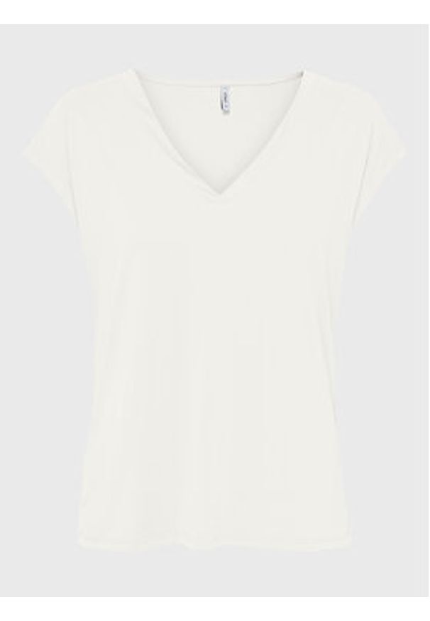 only - ONLY T-Shirt Free 15287041 Biały Regular Fit. Kolor: biały. Materiał: syntetyk