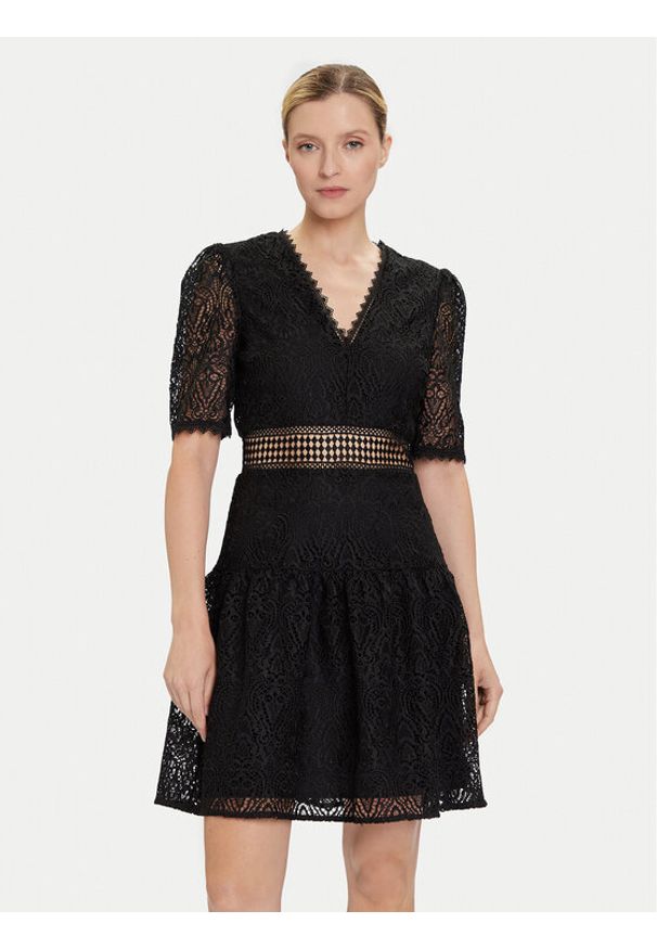 Morgan Sukienka koktajlowa 252-RJULE Czarny Regular Fit. Kolor: czarny. Materiał: syntetyk. Styl: wizytowy