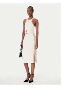 Elisabetta Franchi Top TK-71S-61E2-V270 Beżowy Regular Fit. Kolor: beżowy. Materiał: wiskoza #5