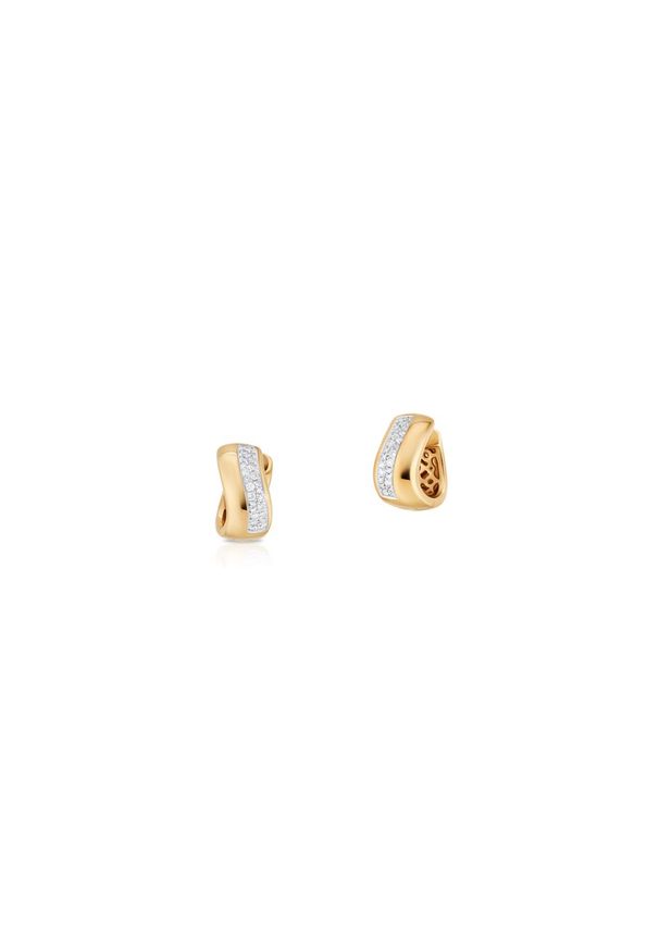 W.KRUK Wspaniałe Kolczyki Złote - złoto 585, Brylant 0,24ct - ZCG/KB+951. Materiał: złote. Kolor: złoty. Kamień szlachetny: brylant