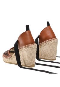 Pinko - PINKO Espadryle Patty Sandalo PE 22 BLKS1 1H211A Y86A Brązowy. Kolor: brązowy. Materiał: skóra #6