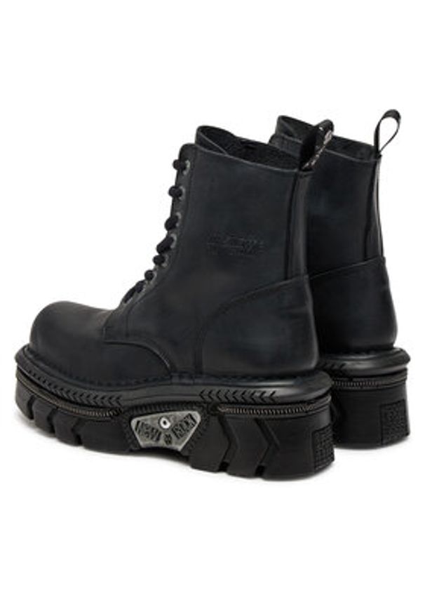 NEW ROCK Glany M-MILI084N-S6 Czarny. Kolor: czarny. Materiał: skóra. Styl: rockowy