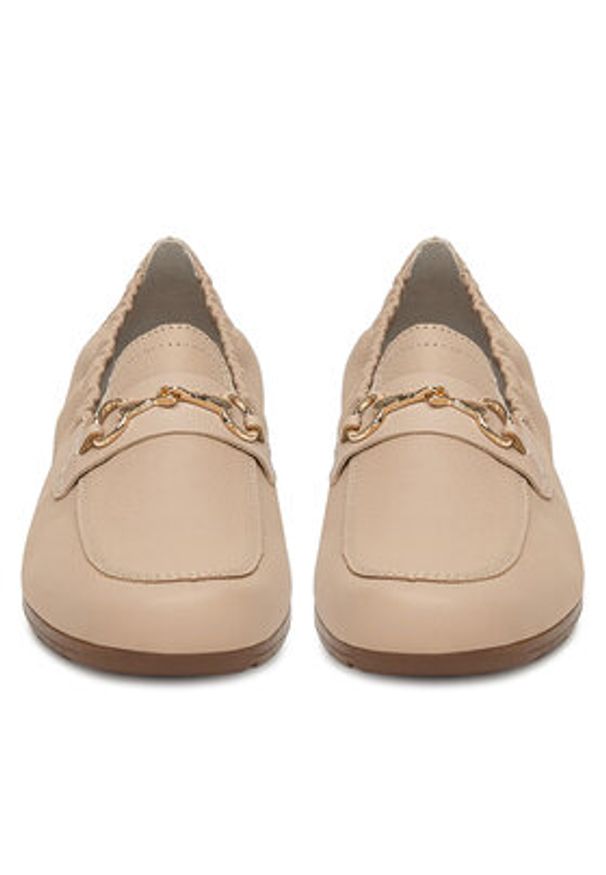 Rieker Mokasyny L9354-60 Beżowy. Kolor: beżowy. Materiał: skóra