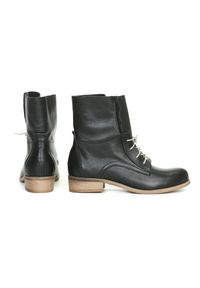 Zapato - botki - skóra naturalna - model 461 - kolor czarny. Kolor: czarny. Materiał: skóra