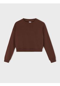 Sinsay - Bluza crewneck regular - brązowy. Kolor: brązowy #1