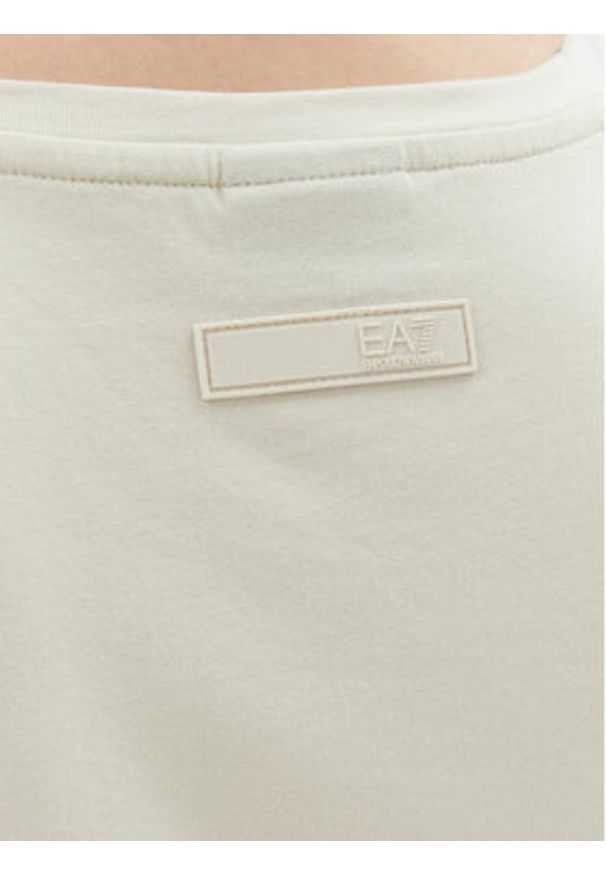 EA7 Emporio Armani T-Shirt 7W000133 AF10373 U1112 Beżowy Regular Fit. Kolor: beżowy. Materiał: bawełna