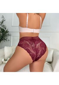 Intica - Koronkowe tangi z ozdobnym pasem na specjalne okazje Kasumi. Kolor: czerwony. Materiał: koronka. Wzór: koronka #5