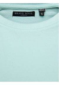 Brave Soul Bluza LSS-568TINAMINT Turkusowy Regular Fit. Kolor: turkusowy. Materiał: bawełna