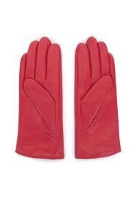 Wittchen - Damskie rękawiczki skórzane z przeszyciami. Kolor: czerwony. Materiał: skóra. Styl: klasyczny, elegancki