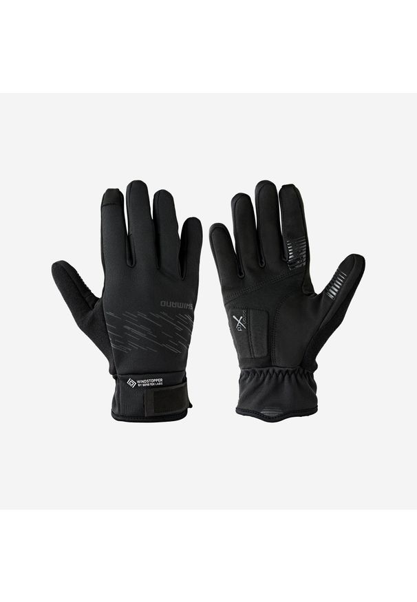 SHIMANO - Rękawiczki na rower Windstopper® Gore-Tex Labs ciepłe. Materiał: polar, poliester. Technologia: Gore-Tex. Sport: kolarstwo