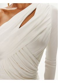 TwinSet - TWINSET Sukienka wieczorowa 241TP2740 Biały Slim Fit. Kolor: biały. Materiał: wiskoza. Styl: wizytowy