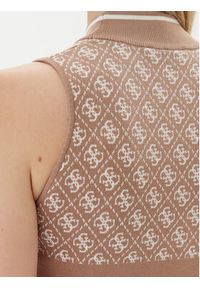 Guess Sweter W3YR26 Z37K0 Brązowy Regular Fit. Kolor: brązowy. Materiał: wiskoza #5