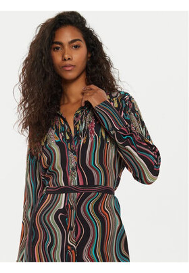 Desigual Sukienka koszulowa Charlotte 24WWVW65 Kolorowy Regular Fit. Materiał: wiskoza. Wzór: kolorowy. Typ sukienki: koszulowe