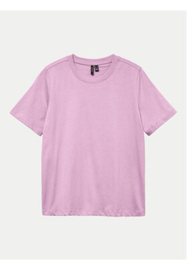 Vero Moda T-Shirt Paulina 10316991 Różowy Regular Fit. Kolor: różowy. Materiał: bawełna