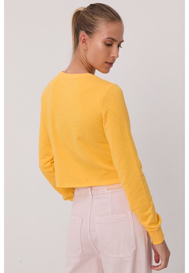 Only Play Bluza damska z nadrukiem. Okazja: na co dzień. Kolor: żółty. Materiał: bawełna. Długość rękawa: długi rękaw. Długość: długie. Wzór: nadruk. Styl: casual