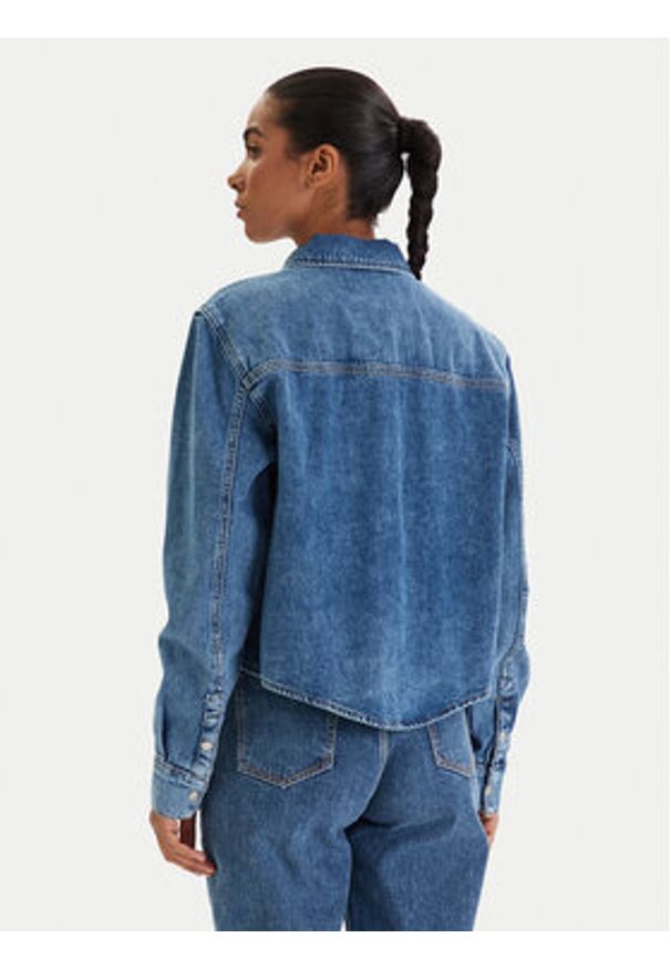 Karl Lagerfeld Jeans Koszula jeansowa B1W11021 Niebieski Regular Fit. Kolor: niebieski. Materiał: bawełna