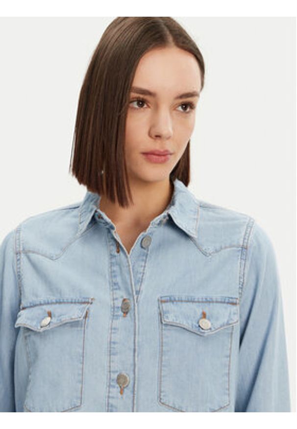 Noisy may - Noisy May Koszula jeansowa Selvi 27033010 Błękitny Regular Fit. Kolor: niebieski. Materiał: bawełna