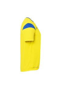 UHLSPORT - Koszulka dla dzieci Uhlsport Squad 27. Kolor: niebieski, żółty, wielokolorowy. Materiał: jersey. Wzór: kolorowy, napisy. Sport: piłka nożna
