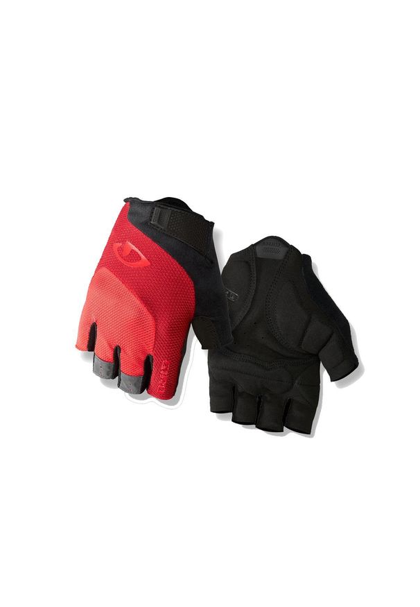 GIRO - Rękawice Giro Bravo gel. Kolor: czerwony. Sport: kolarstwo