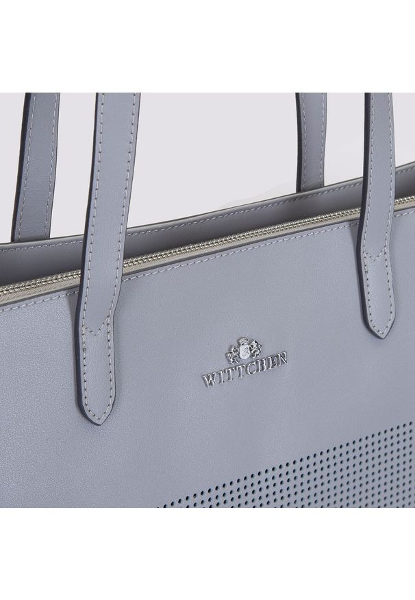 Szara shopperka Wittchen skórzana, elegancka