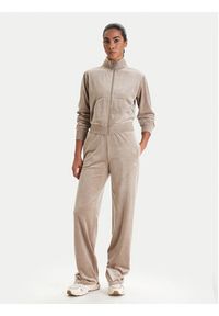 Guess Bluza V3BQ22 K0232 Beżowy Regular Fit. Kolor: beżowy. Materiał: syntetyk #4