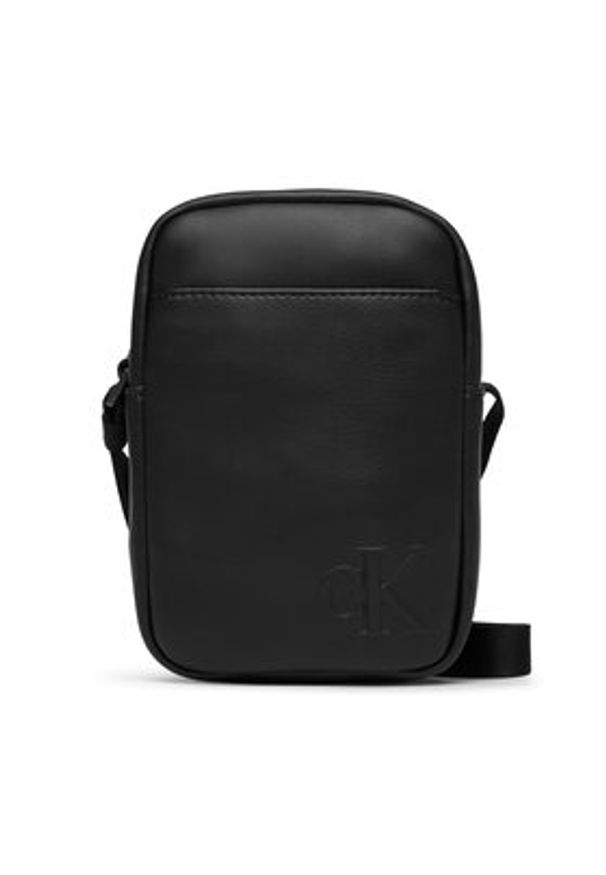 Calvin Klein Saszetka Bold Ck Slim Reporter LV04D3279G Czarny. Kolor: czarny. Materiał: skóra