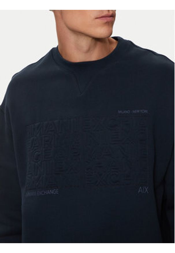 Armani Exchange Bluza 6DZMAA ZJKAZ 1510 Granatowy Regular Fit. Kolor: niebieski. Materiał: bawełna