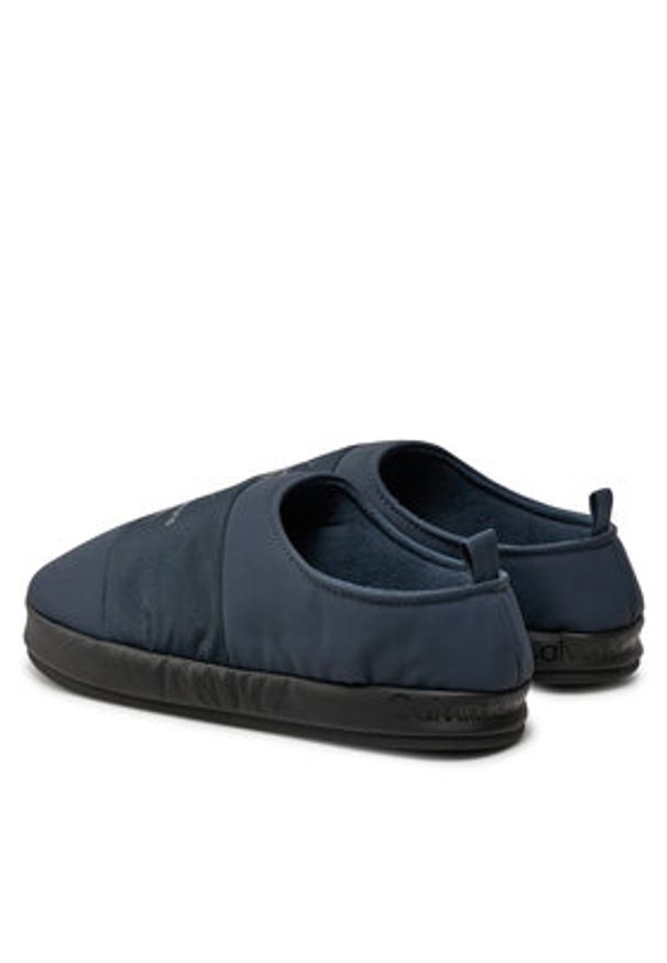 Calvin Klein Jeans Kapcie Home Slipper Mono YM0YM00840 Granatowy. Kolor: niebieski. Materiał: skóra