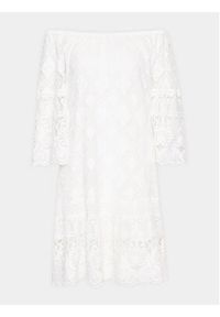 Iconique Sukienka codzienna IC23 008 Biały Regular Fit. Okazja: na co dzień. Kolor: biały. Materiał: bawełna. Typ sukienki: proste. Styl: casual #5