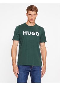 Hugo T-Shirt Dulivio 50467556 Zielony Regular Fit. Kolor: zielony. Materiał: bawełna